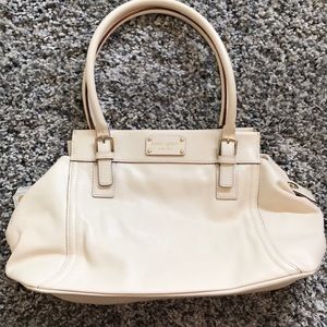 Off white leather Kate Sade bag